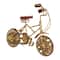 Gold and Silver Metal Vintage Bicycle Sculpture Set